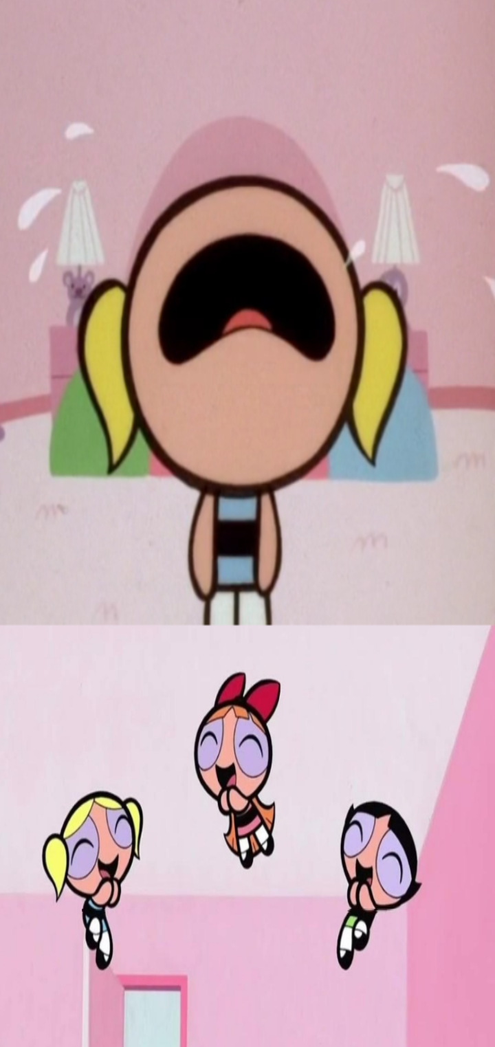 The Powerpuff Girls Laughing At Bubbles Crying By Waylonwalters On the-powerpuff-girls-laughing-at-bubbles-crying-by-waylonwalters-on
