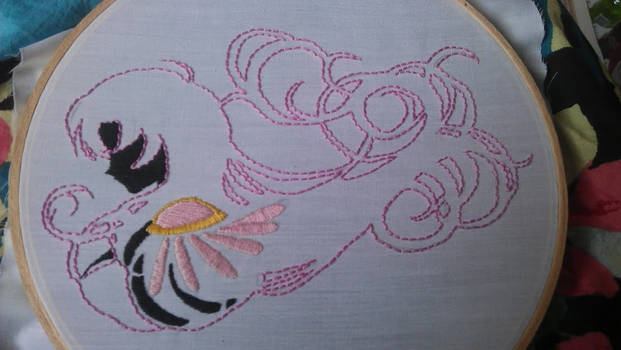 Utena embroidery WIP