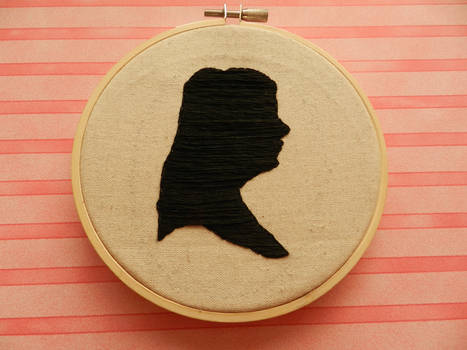 Embroidered Cameo [self portrait]