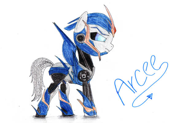 Arcee from Transformers: Prime as a pony