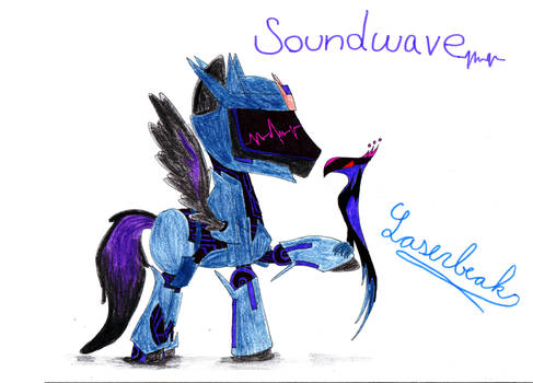 Soundwave from Transformers: Prime as a pony