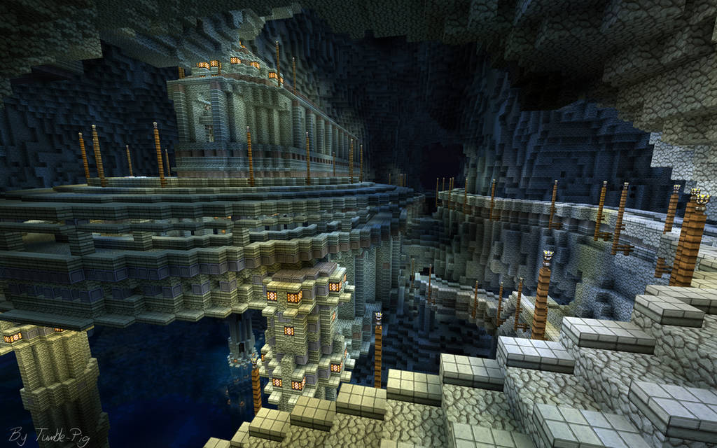 Minecraft Build 2 - Cavern City by haikuo