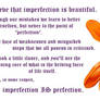 Imperfection is Perfection