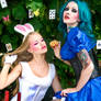 Alice tea party with Bunny