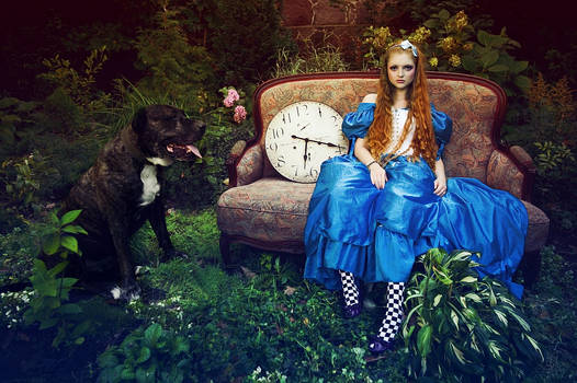 Alice with the dog