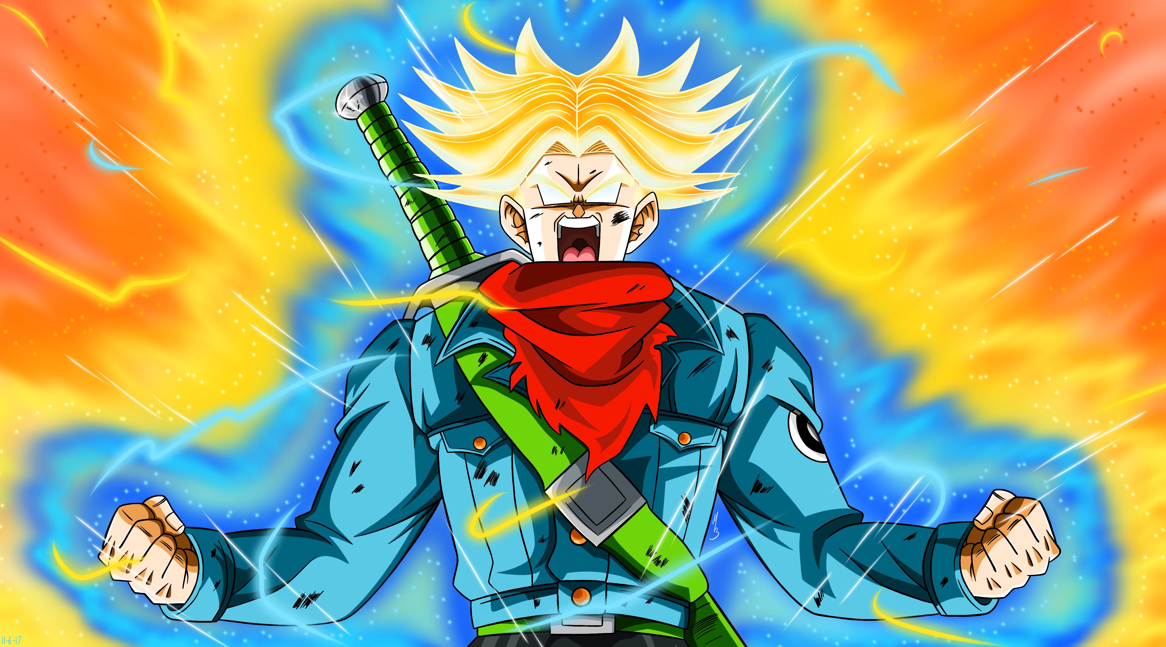 Trunks Super Saiyan Rage in Dragon Ball Super Anime Wallpaper ID:4670