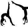 tumbling gymnasts - 2 shapes