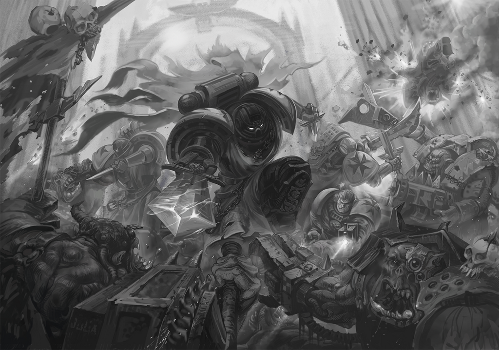 Black Templars charge by JuliaZolotareva Black Templars charge by JuliaZolotareva