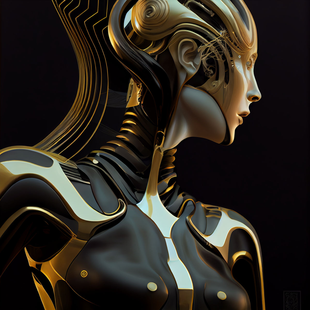 Female Android in Caoutchouc Combination Showpiece by dreamunplugged on ...