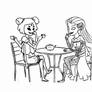 Wrathia having tea with muffet