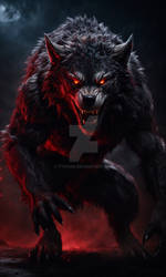 scary angry werewolf