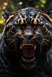 closeup of a fantasy panther