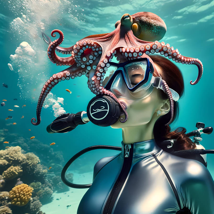 Hugging Octopus Eight hugs a day aka octopus on your face by LittleT85 on DeviantArt