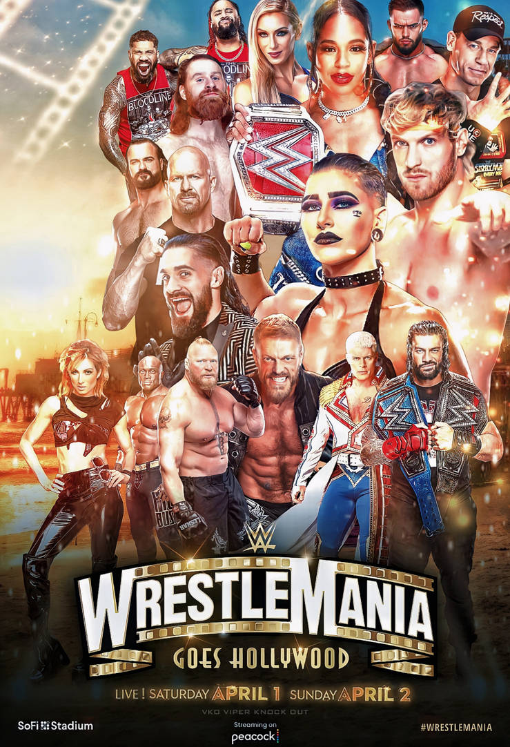 WWE WrestleMania 40 Custom Poster by WrestleDeath90 on DeviantArt