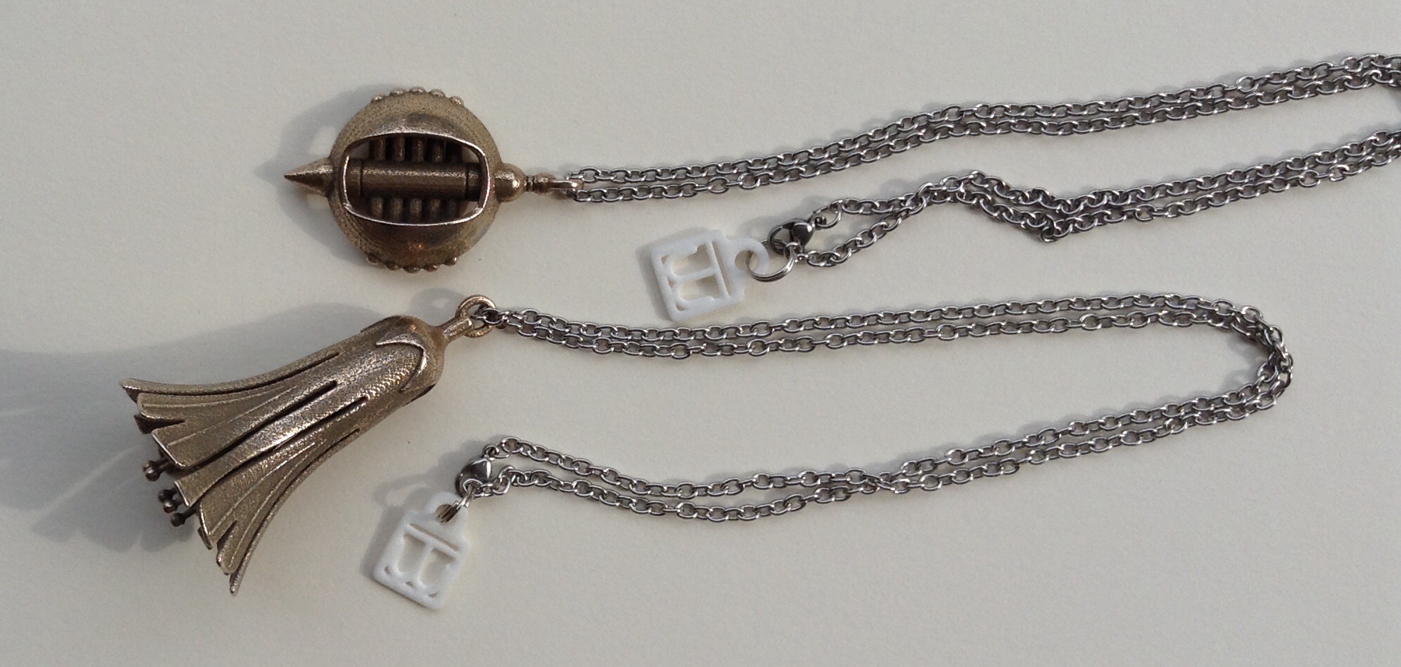 2 Necklaces with 3D Printed Pendants