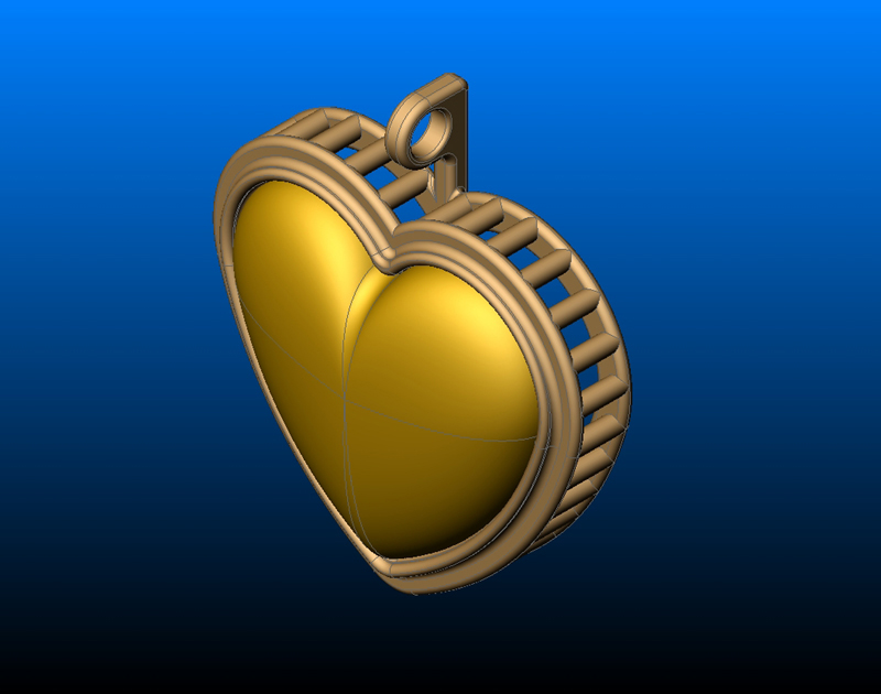 Heart Pendant Rendering