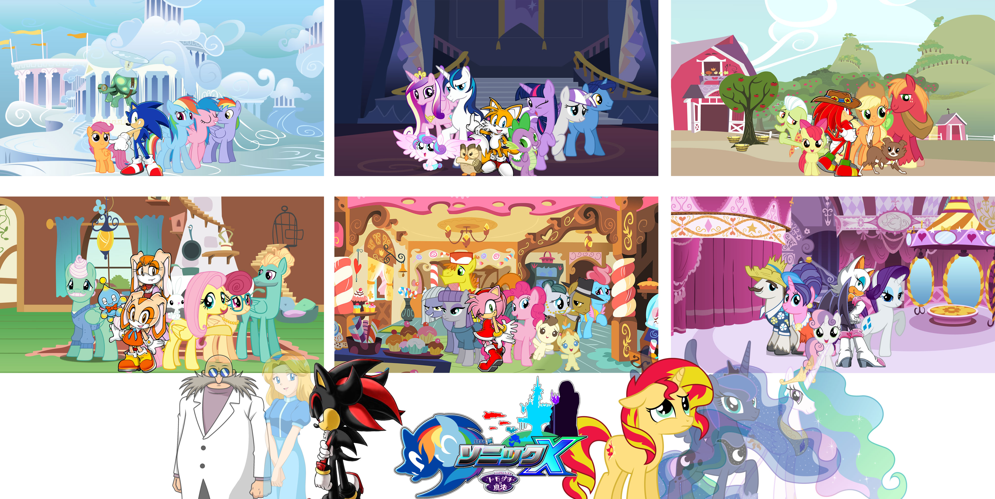 Sonic and My Little Pony : Mane 6 have parents