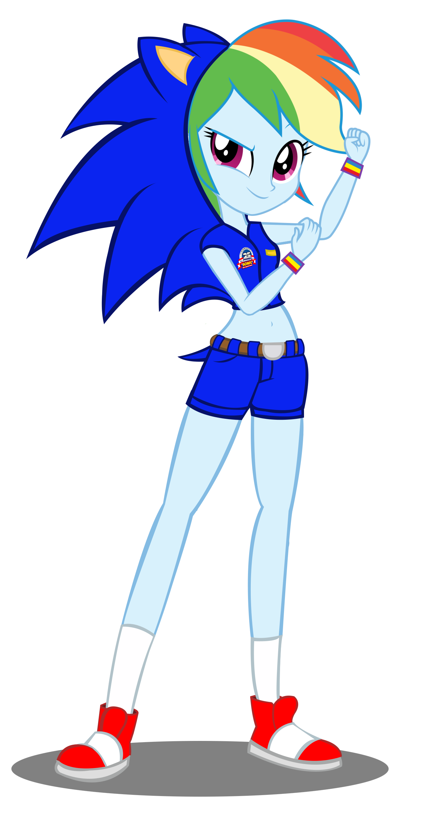 Rainbow Dash Sonic Cosplay Vector