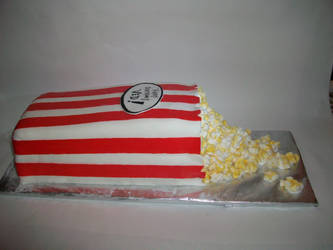 Popcorn cake side view