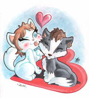 Cat e Wolf in love