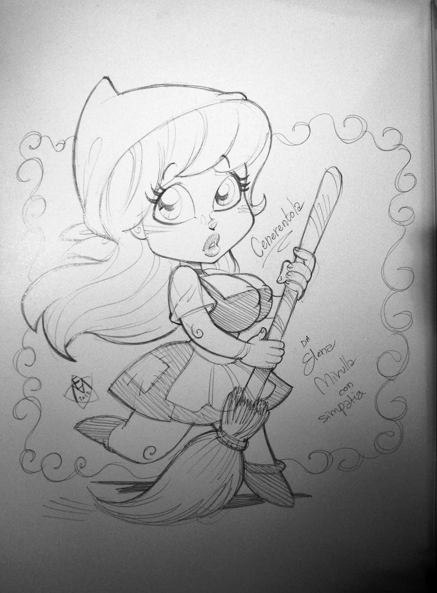 Cinderella chibi sketch