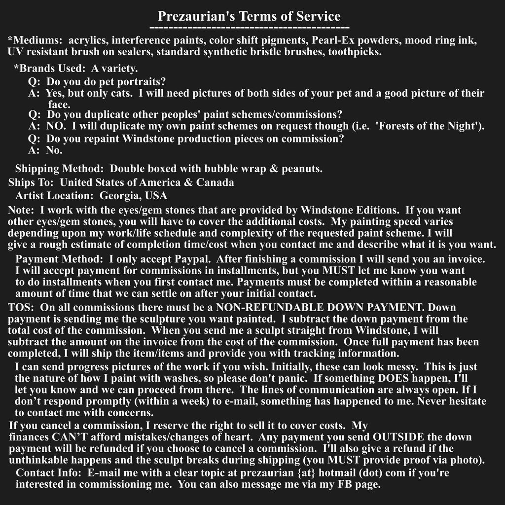Prezaurian's TOS