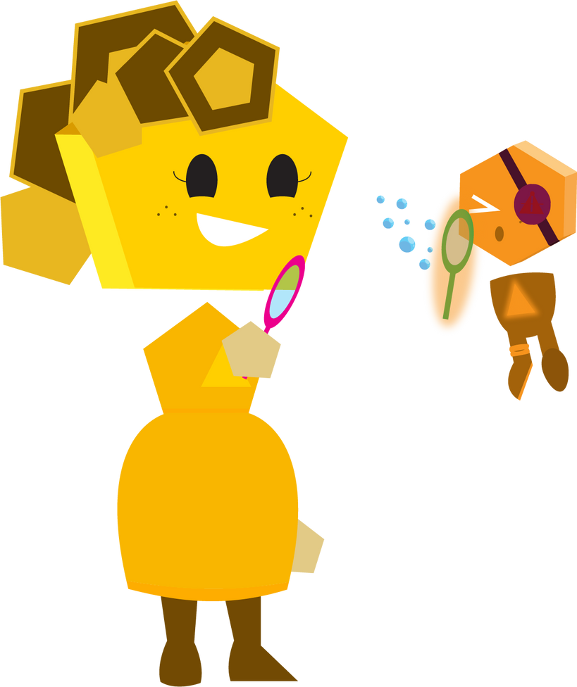 Quintagon and Amber blowing bubbles by Scientificaia on DeviantArt