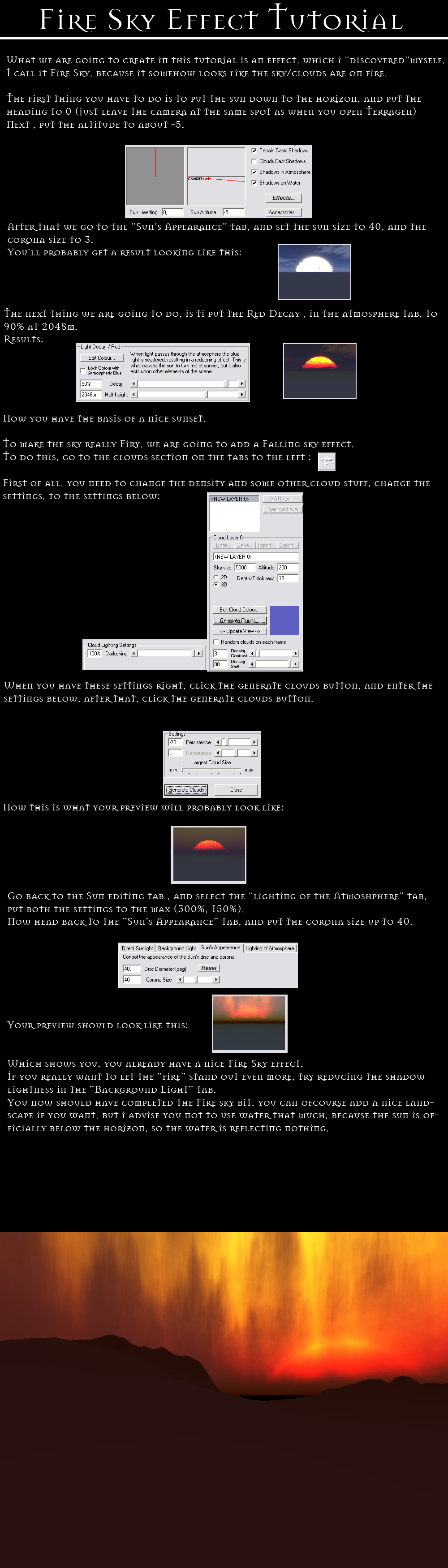 Terragen - Fire Sky Tutorial