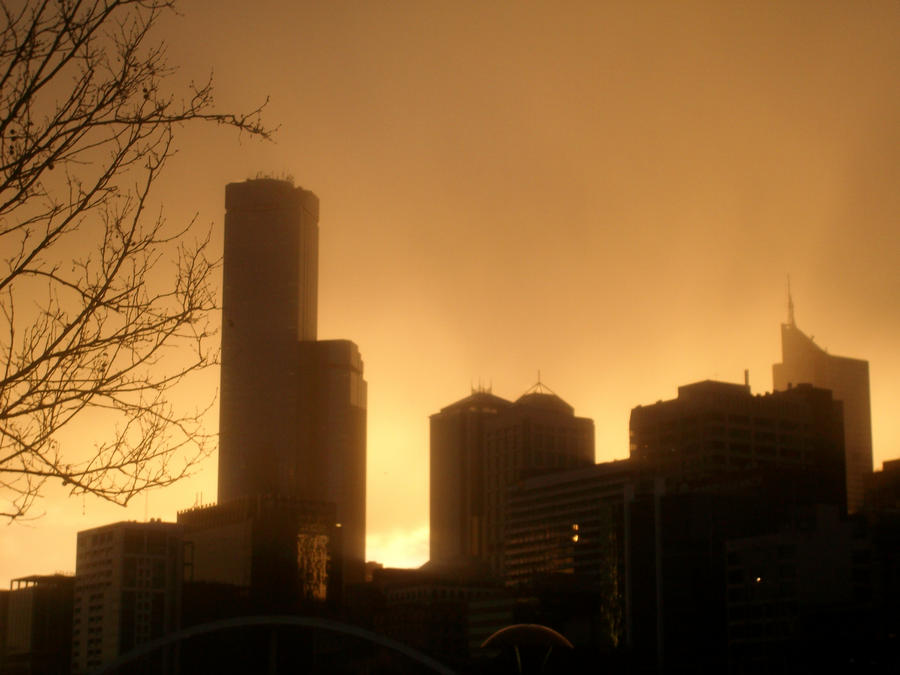 Sunset over Melbourne