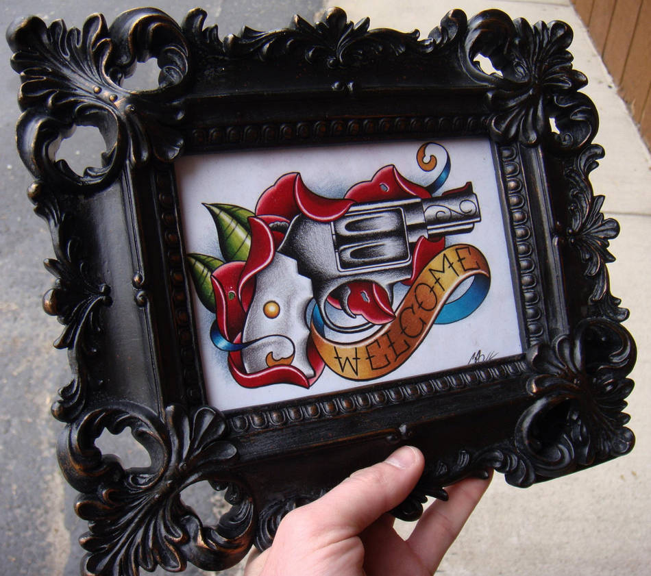 Cm Rutledge Pistol Welcome Sign - Prismacolor Pencil by cmrutledge on DeviantArt