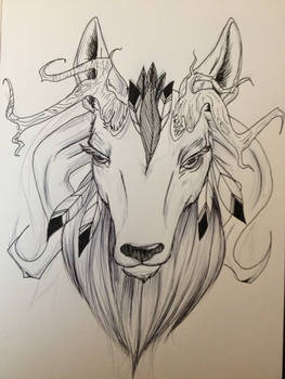 Deer tattoo design.