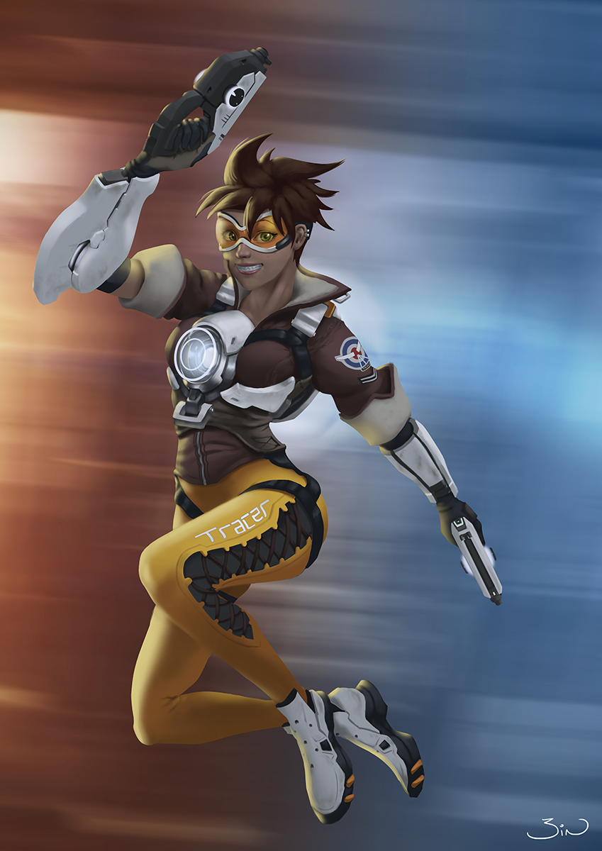 ArtStation - Overwatch: Tracer fanart