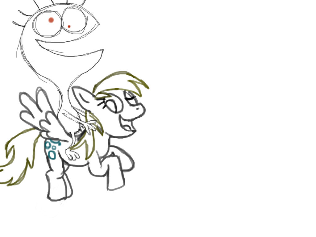 Cheese and Derpy Hooves (sketch)