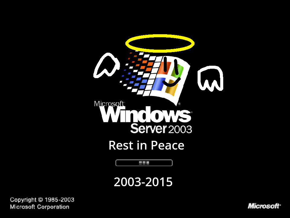 Windows 2003 Logo End Of Life For Microsoft XP, Office 2003 & SBS 2003