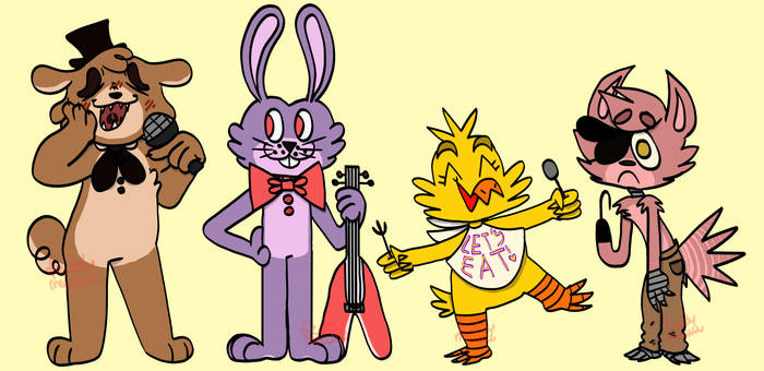 reimagined fnaf cahracters