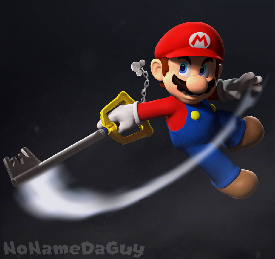 Mario wielding KeyBlade by NoNameDaGuy on DeviantArt