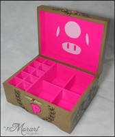 Wood Box: Princess Peach [Pyrography  Woodburning]