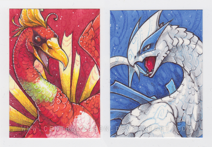 Download Lugia With Hoothoot And Ho-Oh Wallpaper