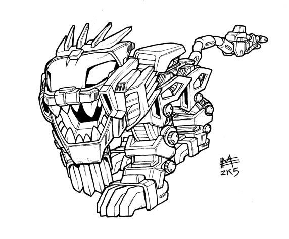 SD Liger Zero lineart