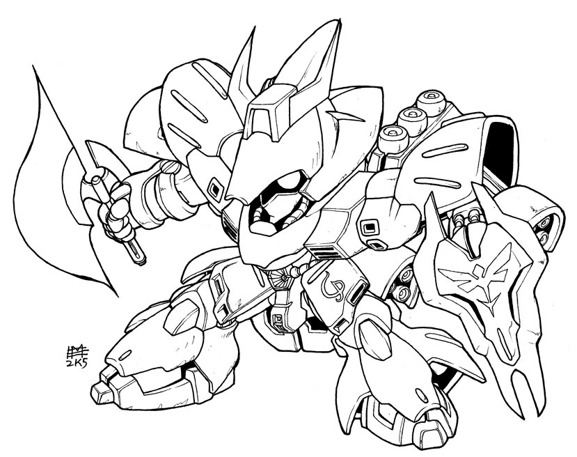 SD Sazabi lineart