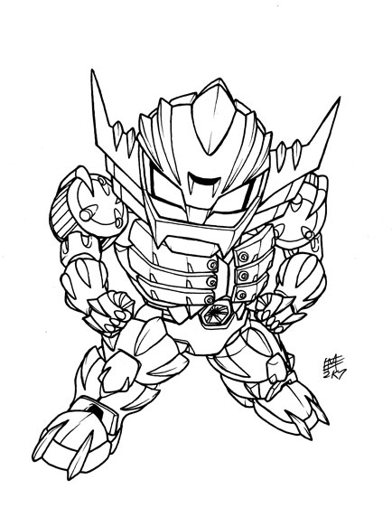 SD Koutetsushin Jeeg lineart