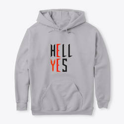 HELL YES Graphic Design Pullover Hoodie from INK