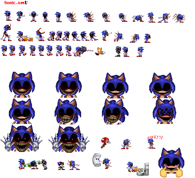 Sonic Sprite Sheet Transparent, HD Png Download , Transparent Png