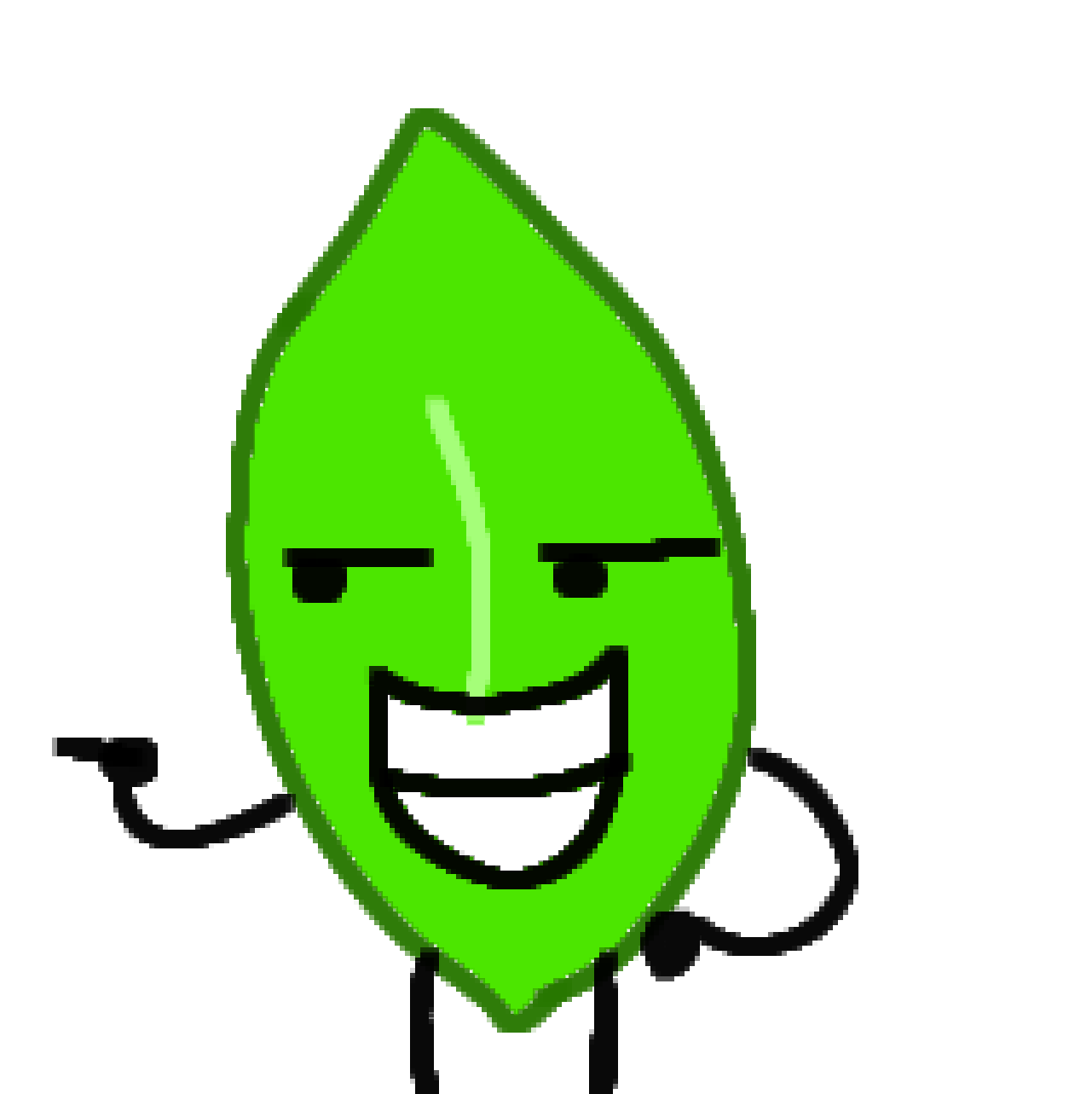 Bfdi leafy but drawn in ms paint by novapolar on DeviantArt