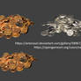 Copper, Silver, Gold and Mithril Coins