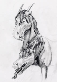 Pet two headed dragon horse