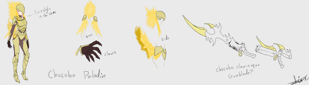 Chocobo Inspired Armor+Weapon