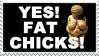 Yes Fat Chicks Stamp by LimeGreenSquid