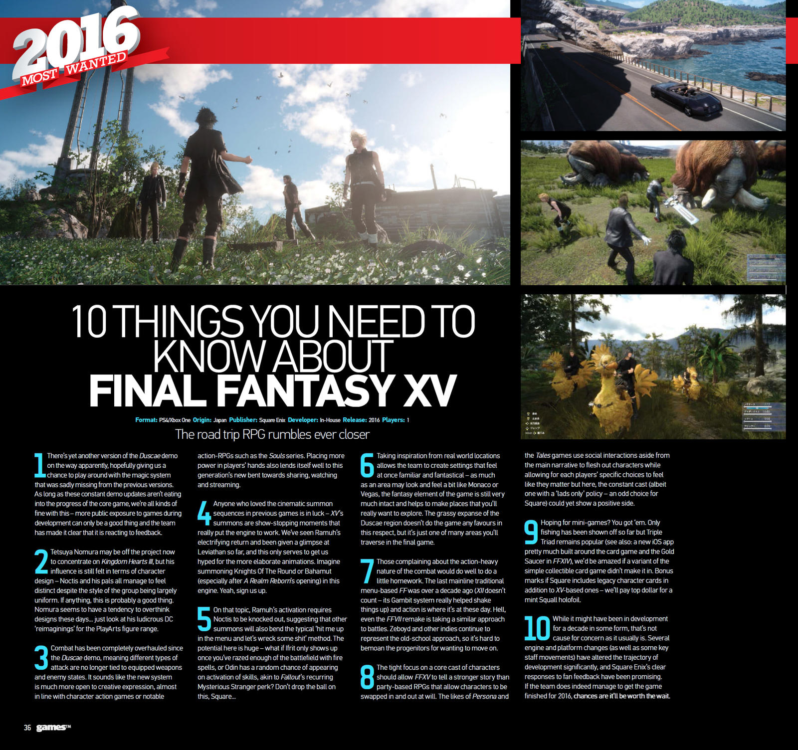 10 THINGS YOU NEED TO KNOW ABOUT Final Fantasy XV