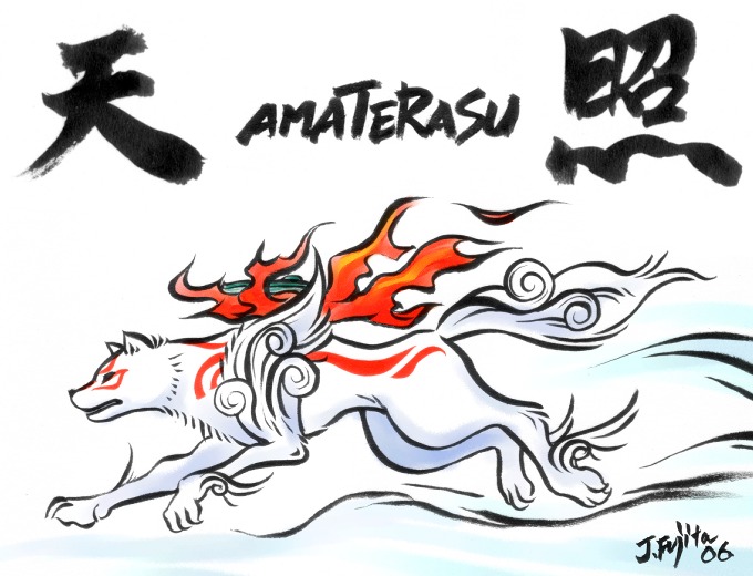 Okami - Amaterasu by MayhWolf on DeviantArt  Amaterasu, Okami, Japanese  mythical creatures